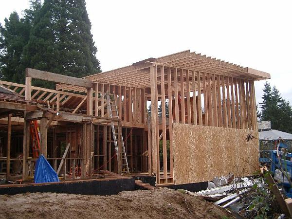 IMGP1065.JPG - The new look starts to take shape.  Notice the glulams.  They are recycled from the demolition of an old store.