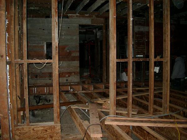 IMGP0988.JPG - All wood was reused (or recycled).  The floor in this area was raised to match the floor level in the rest of the house.