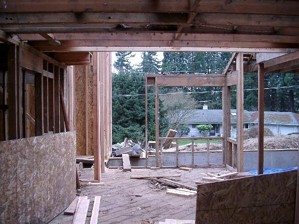 IMGP1085.JPG - What happened to the front of our house!  The old front door and entryway will now become part of the kitchen and sunroom.